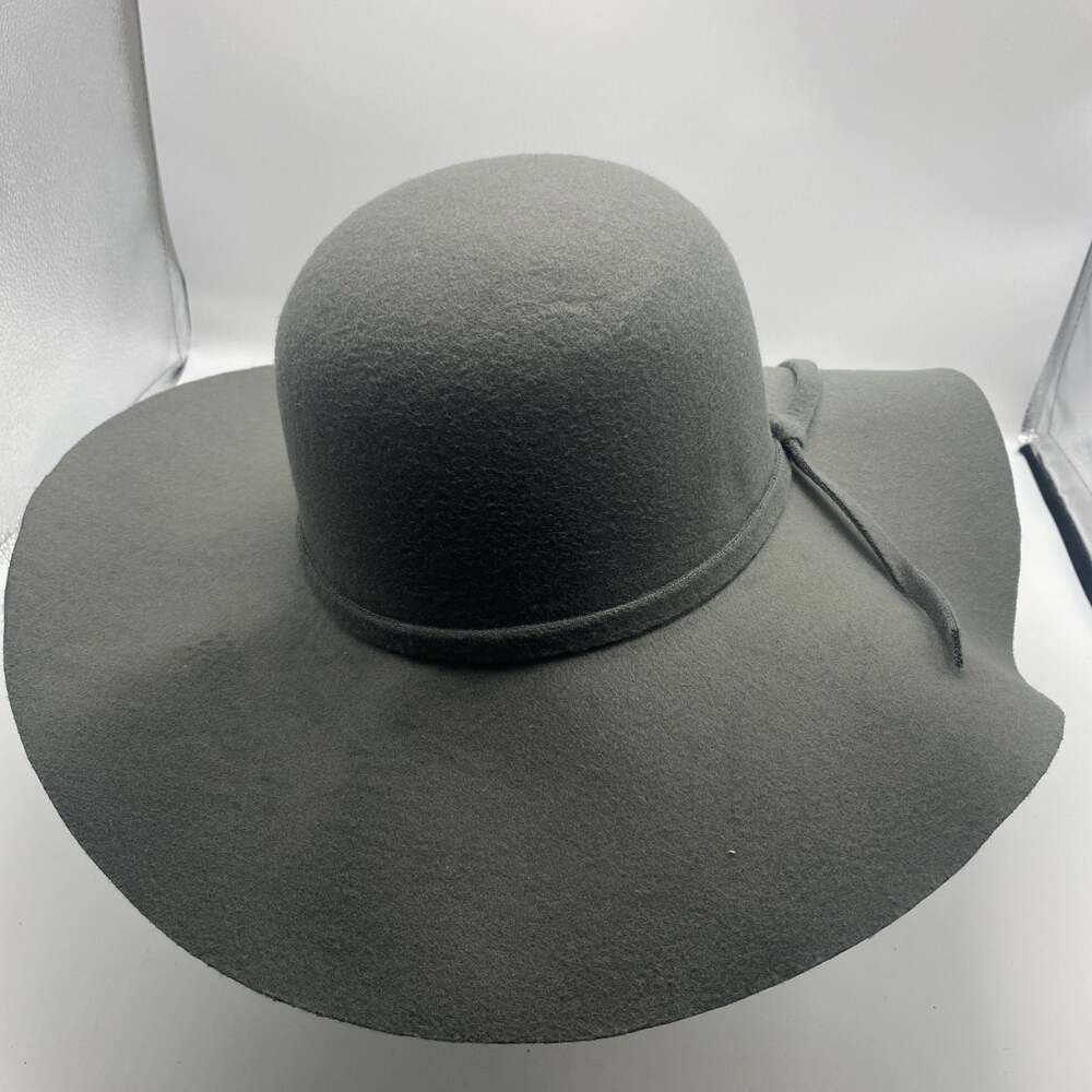 The Hatter Company Wide Brim Floppy Felt Hat - Heather Grey